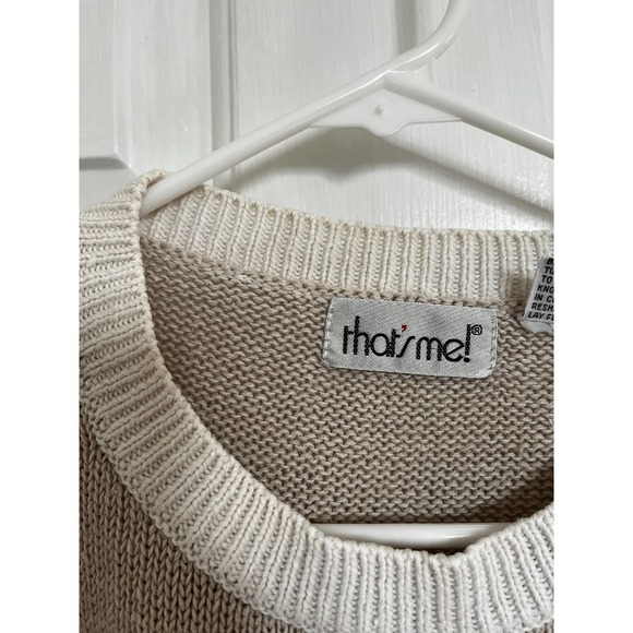 That's Me Vintage 80's Spring Sweater Vest Stranger Things Retro Casual Top L - Picture 5 of 10